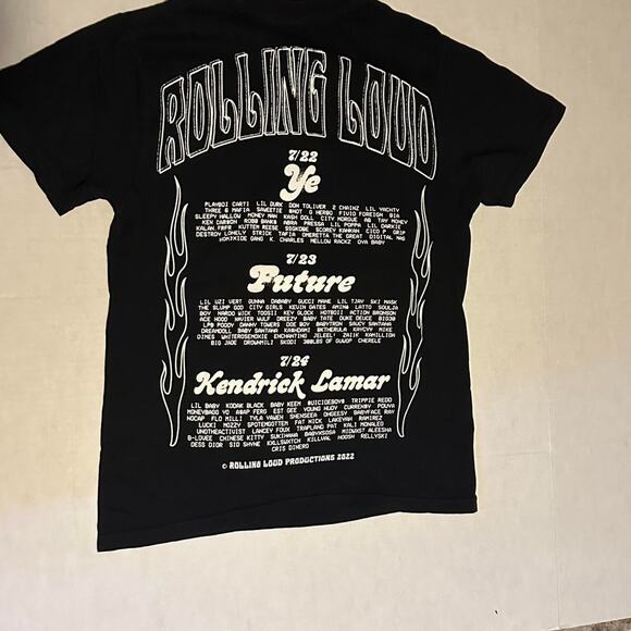 Rolling Loud Miami 2022 Lineup Tee - Unisex Adult Small - Picture 2 of 4